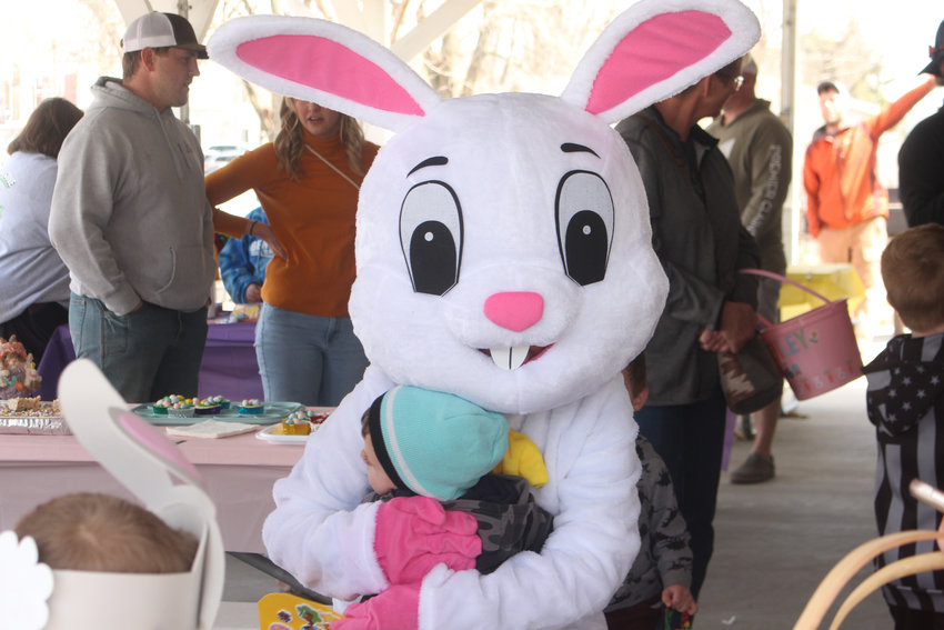 The Easter Bunny gave out hugs prior to the Easter Egg Hunt and celebration in Herman on April 9. Along with the hunt, children and parents were treated to snacks, drinks and crafts.