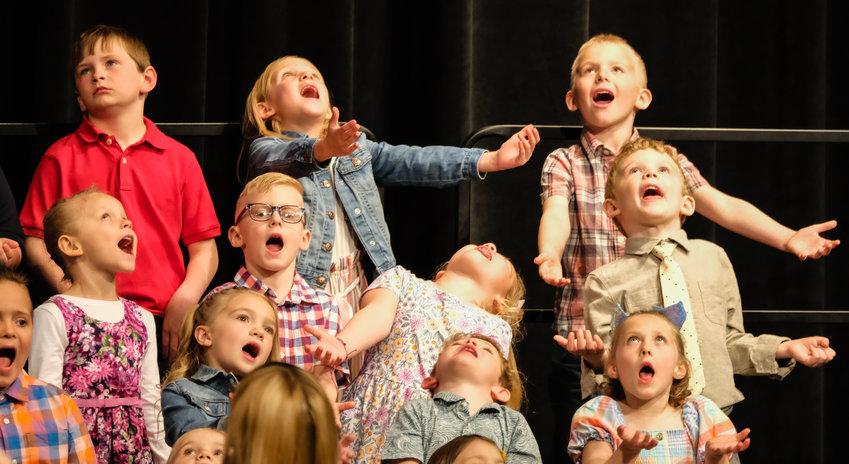 South Primary School Kindergarten sings “If all the Raindrops.”