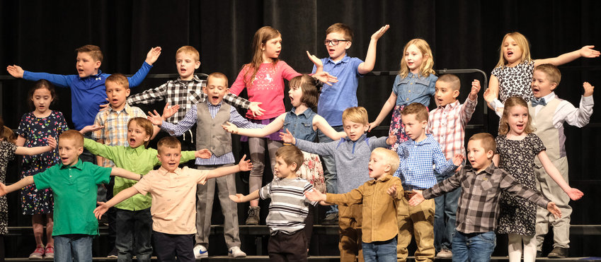 North Primary School first grade students perform at Spring Sing.