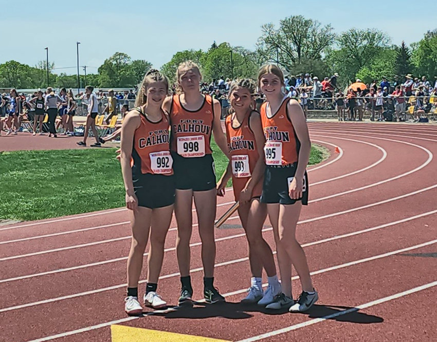 The Fort Calhoun junior high 3,200-meter relay team won a state championship last weekend.