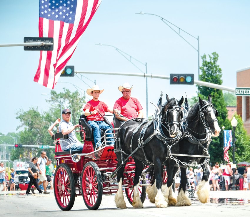 The always popular Jensen Shires were the final entry in the Blair Gateway to the West parade on June 11.