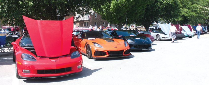 It wouldn't be Midwest Early Corvette Club car show without a host of Corvettes.