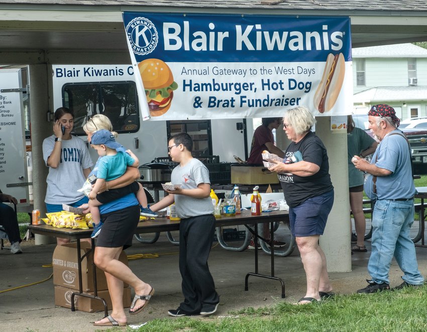 Blair Kiwanis served up hamburgers, hot dogs and brats ton hungry June Jam guests.