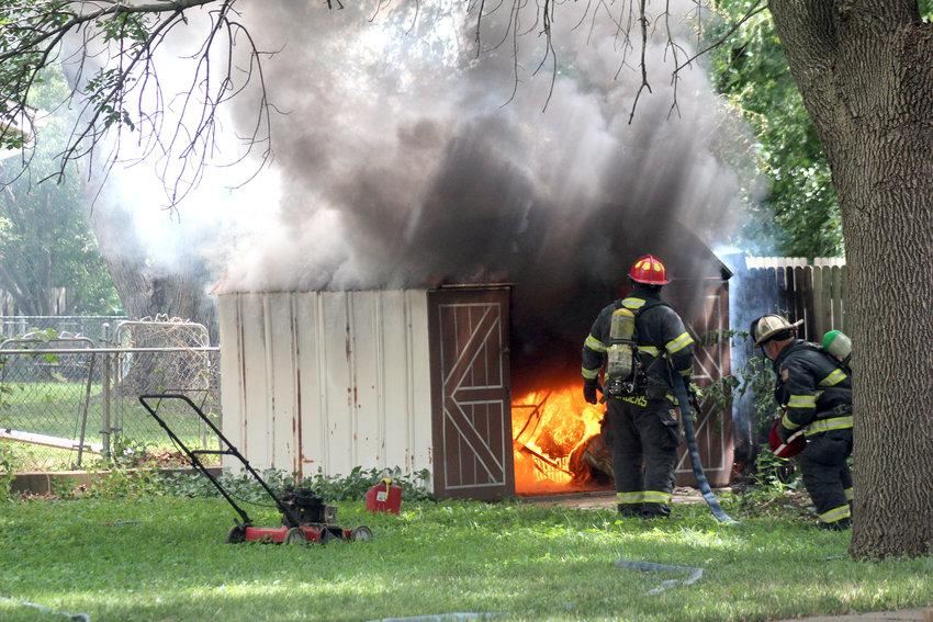 The Blair Volunteer Fire Department and Blair Police Department responded to a fire that broke out in the 800 block of North 12th Street Thursday afternoon. Though the fire is still under investigation, police suspect it could have been caused by fireworks.
