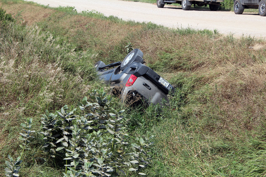 No serious injuries were reported following a single-vehicle accident near county roads 29 and 26 Wednesday afternoon.