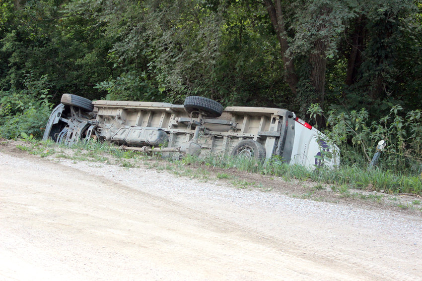 A FedEx driver was uninjured folllowing a rollover accident on County Road 37 and P26.