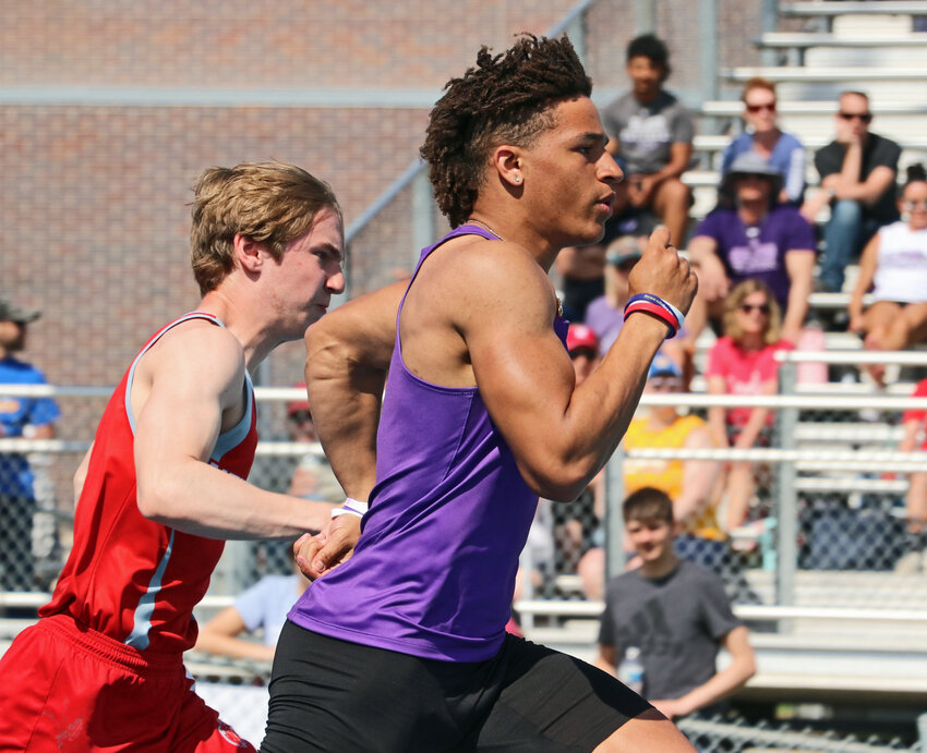Junior Ethan Baessler is the 100- and 200-meter dash record holder at Blair High School.