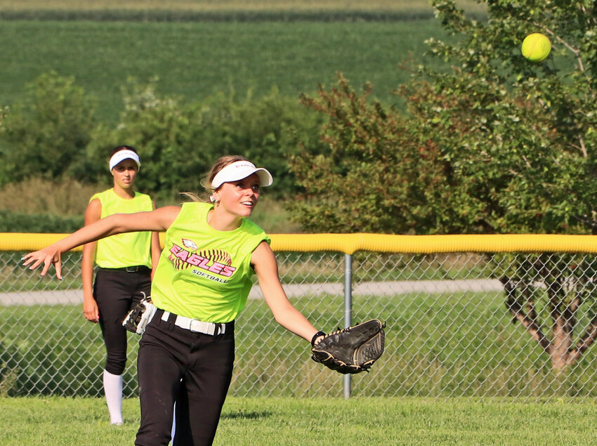 Tessa Spivey chases down a fly ball in centerfield Tuesday at RVR Bank Sports Complex.