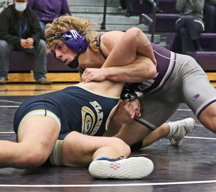 Blair's Dex Larsen, top, was one of four Bears to earn a Eastern Midlands Conference Tournament title Saturday at Norris High School.