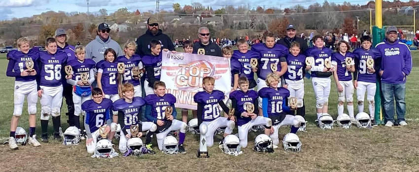 The fifth-grade Blair Youth Football Association team finished second last weekend during a tournament in Lawrence, Kan.