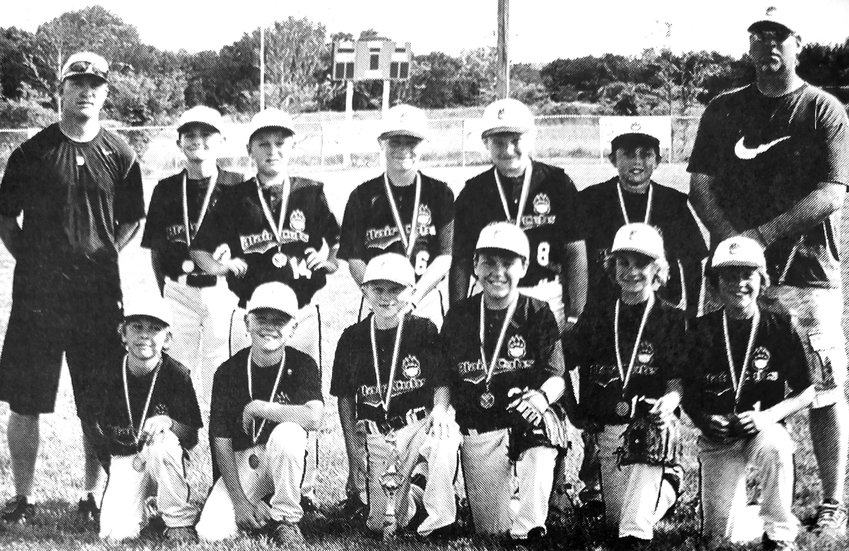 The 2012 Blair Clubs age 10 and younger baseball team. Front row, from left: Auggie Rasmussen, Treyton Jones, Cole Ryan, Zac Harper, Max Nickerson and Brody Fetters. Back row: Coach RJ Ryan, Holden Mead, Jason Stewart, Gunnar Ogle, Aidan Mohr, Dylan Baker and coach Kevin Rasmussen.
