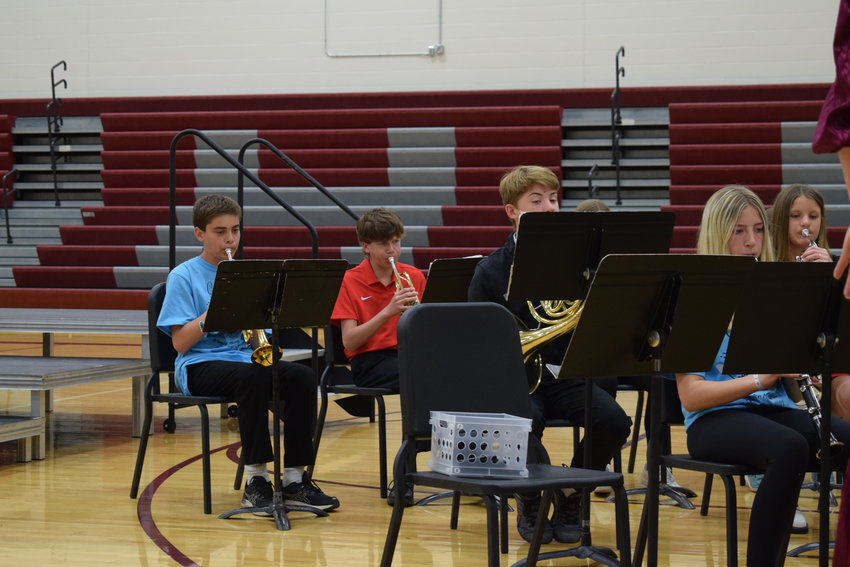 The Arlington Middle School Band performs at the spring concert May 3.
