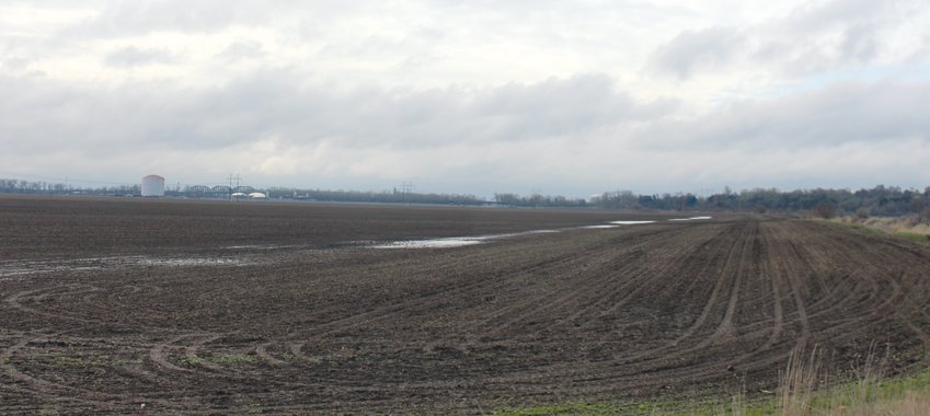 Water stands in a rain-soaked field north of Blair after the area received 1.2 inches of rain Monday into Tuesday.