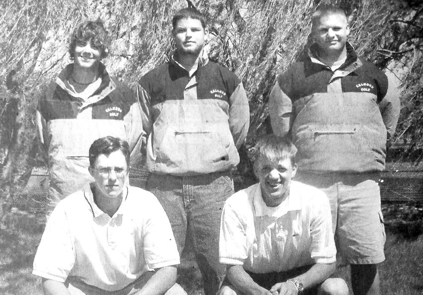 The 2002 Fort Calhoun golf team qualified for the Class C1 State Championships. Front row, from left: Matt Smith and Mike Hallberg. Back row: Joel Miller, Cody Thurston and Kraig Nelson.