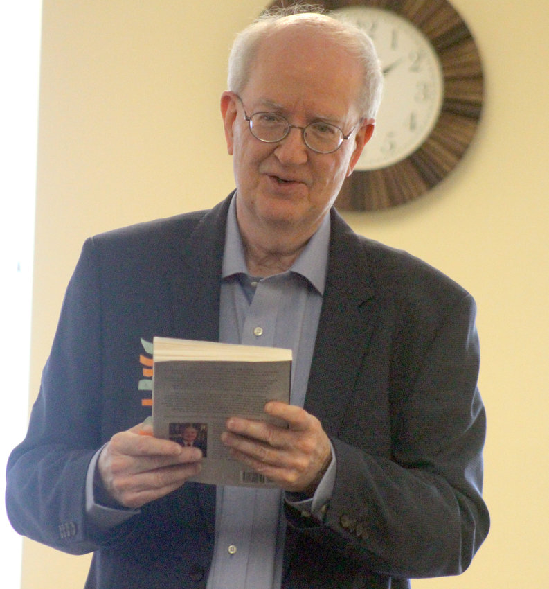Larry Dwyer, an Omaha lawyer, spoke to the Fort Calhoun Women's Club and guests about his book, &quot;Standing Bear's Quest for Freedom: The First Civil Rights Victory for Native Americans&quot; Thursday at the Fort Calhoun Presbyterian Church.