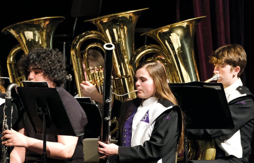 The Blair High School Band recently celebrated the addition of eight new tubas as part of a fundraising effort by the Blair Fine Arts Boosters.