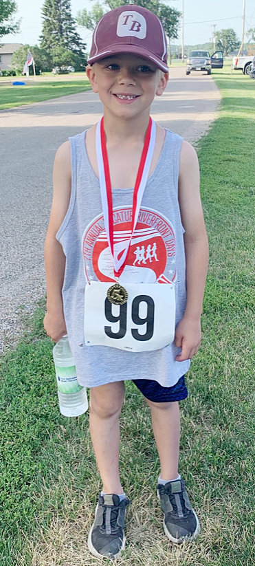 The 1st place winner of the kid&rsquo;s 1 mile run was William Farrens, son of Cody and Heidi Farrens, from Sioux City.
