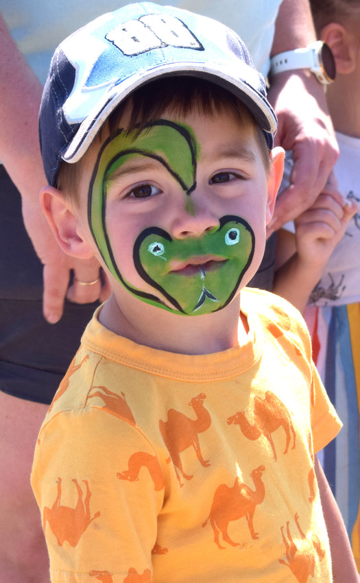 James Cleaver had his face painted at the Carden International Circus show in Arlington Sunday.