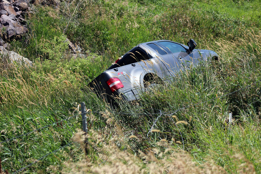A 22-year-old male was transported to the Memorial Community Hospital and Health System following a single-vehicle accident Tuesday afternoon near Kennard.