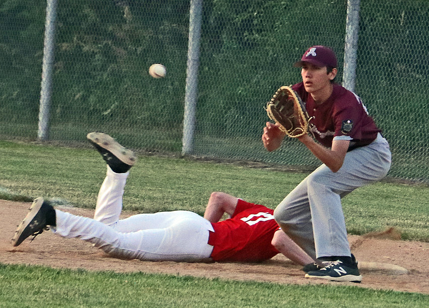 Blaine Vogt, right, and his Arlington Junior Legion baseball team finished up Ralph Bishop League Tournament play last Saturday in West Point.