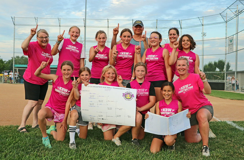 The KRW Construction team won the Blair Youth Softball Association Modified B Division (grades 4-6) Tournament on June 30 at the Youth Sports Complex.