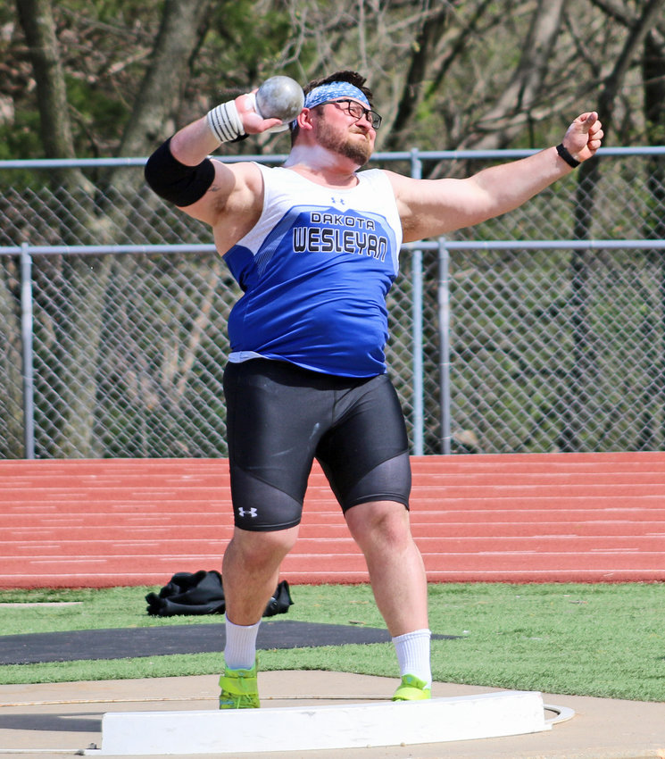 Blair graduate Chris Zanotto competed in the throws for Dakota Wesleyan this spring.