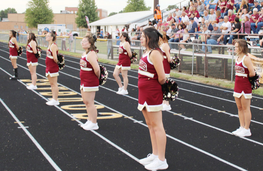The Lyons Decatur Cheer Squad was on the sidelines leading the cheers for the football team during Friday's game.