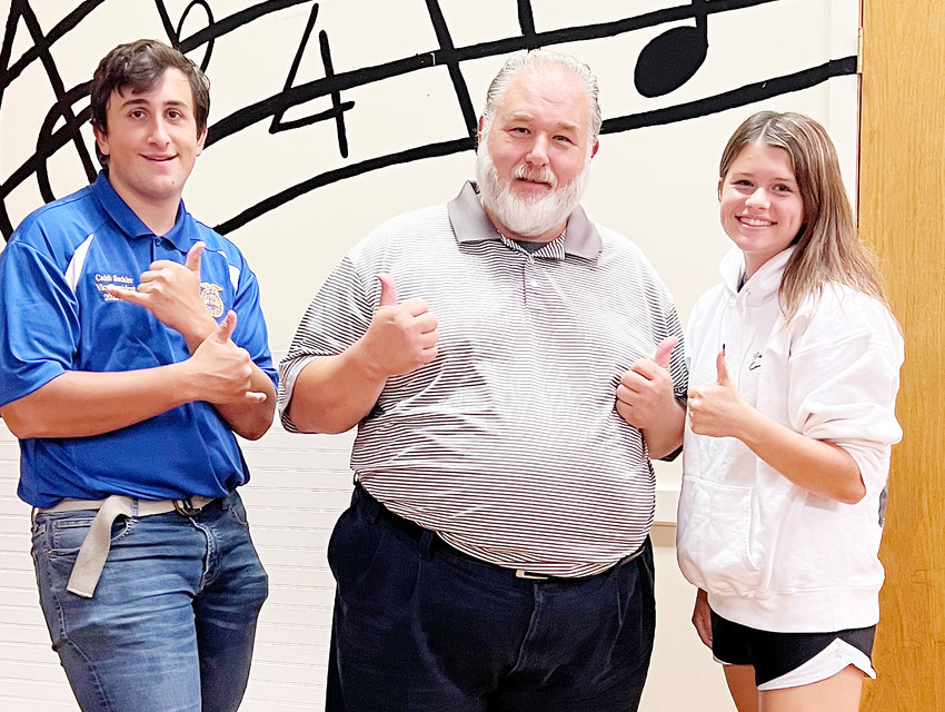 Seniors Caleb Sechler and Gabi Linder are ready to pick up where they left off in the high school vocal music careers at Oakland-Craig as Mr. Matthew Maxwell is welcomed to lead the program.