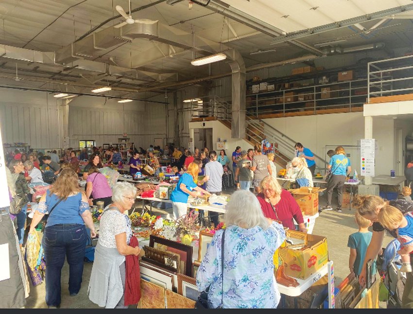 It was a packed house on Thursday morning as the MCH Auxiliary Rummage Sale got underway at the Blair Public Works building. This is the first time a large-scale sale has been held since 2029 due to the COVID-19 pandemic.