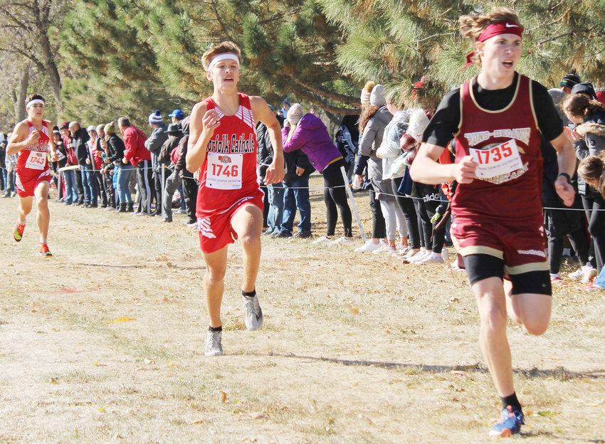 Chance Mock out kicked two Norfolk Catholic runners to place eleventh at the District race