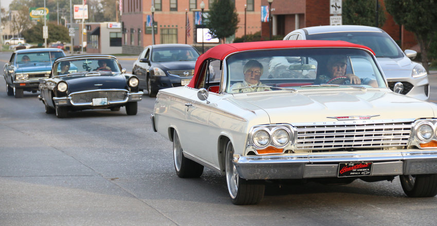 A row of classics head down Washington Street to start the final Washington County Show and Shine Cruise Night of the year on Oct. 20.