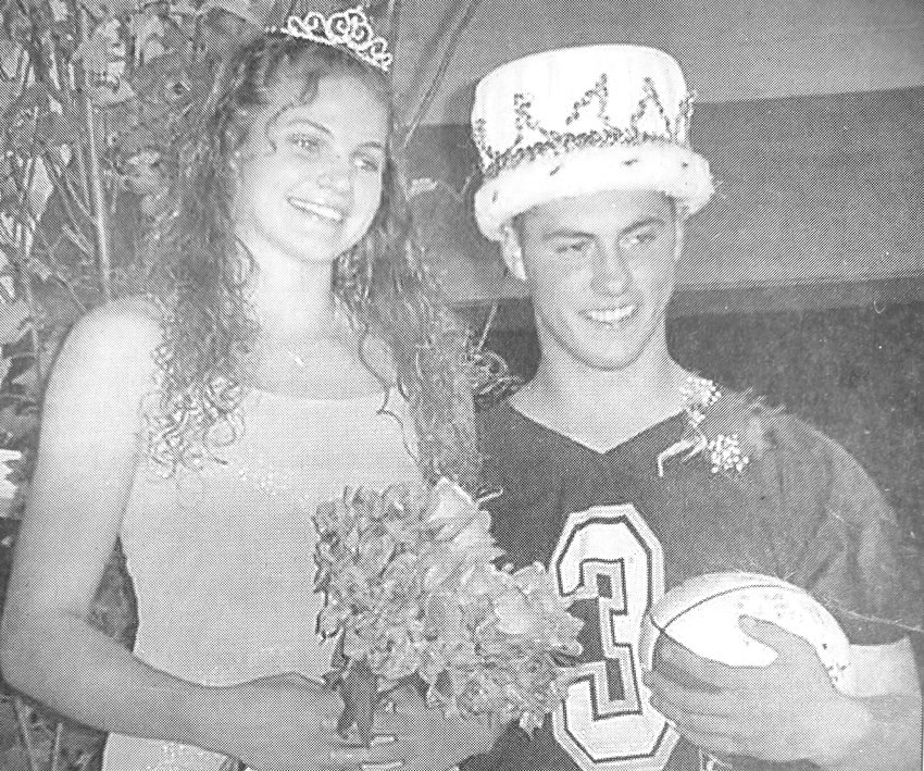 Megan Hansen and Mike Wesch were named 2002 Arlington High School's homecoming king and queen after Wesch's squad knocked off the Fort Calhoun Pioneers, 15-12.