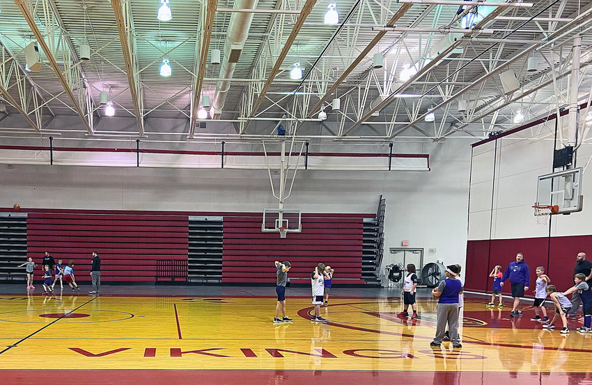 Blair Basketball Club regularly fills the former Dana College courts with youth hoos teams for practices.