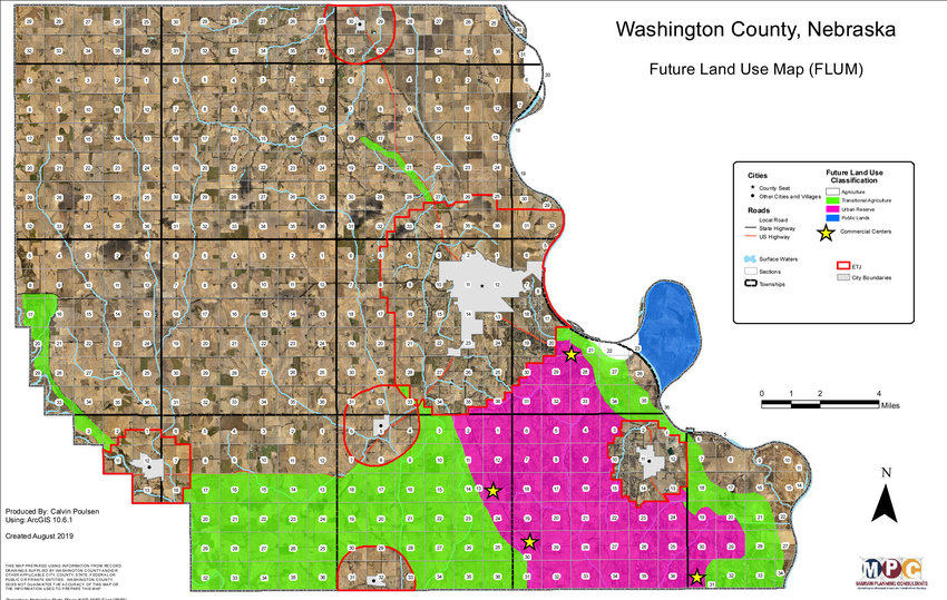 Pictured is the future land use map of Washington County, which was created in August 2019 when the Comprehensive Plan and Zoning Regulations drafts were first being reviewed.