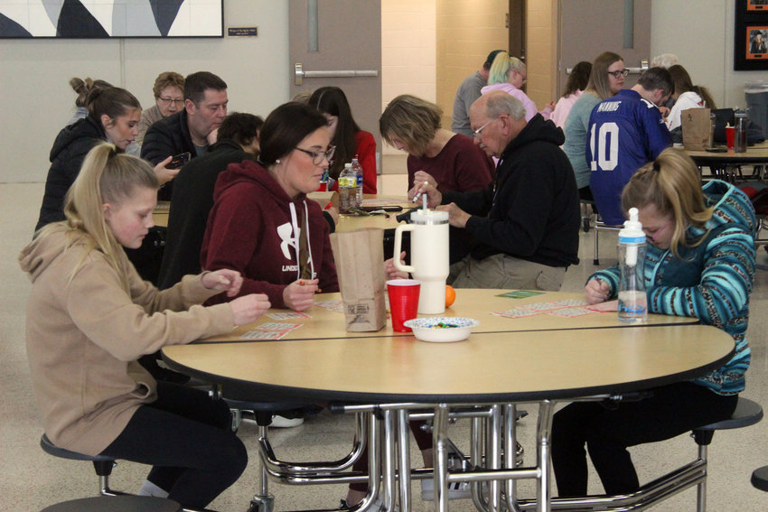 Guests of all ages attended the TeamMates Bingo Fundraiser Sunday afternoon at Fort Calhoun High School.