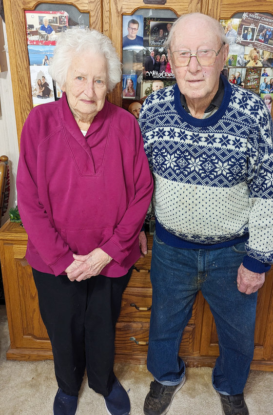 Together for 75 years, and a goal for more. (Left) Dorothy and (right) Duane Slaughter.