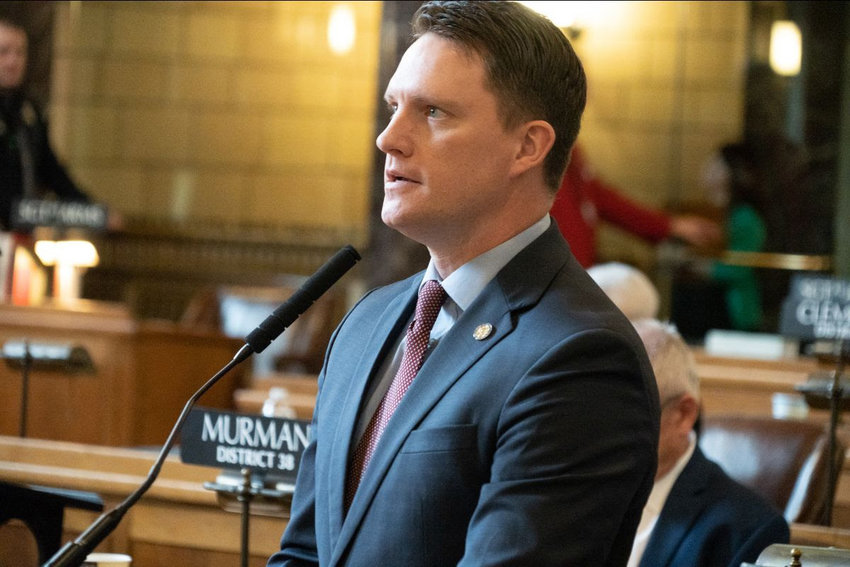Ben Hansen asks for his fellow senators&rsquo; votes for him to lead the Nebraska Legislature&rsquo;s Health and Human Services Committee on Wednesday, Jan. 4, 2022, in Lincoln.