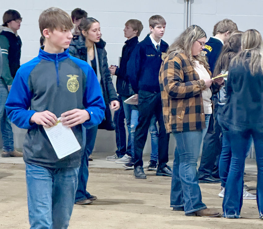Preston Rost was among the junior members competing at the Livestock Judging Contest.