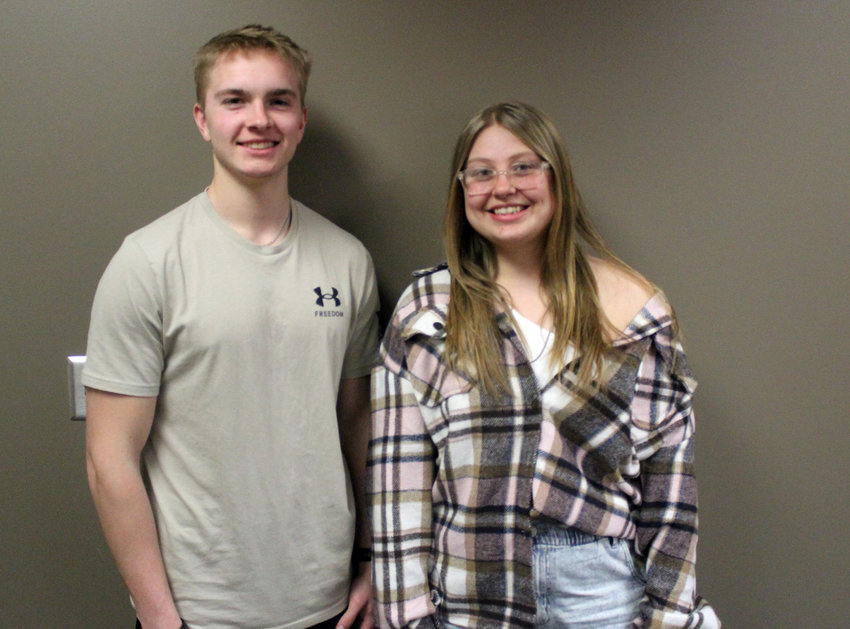 Arlington FBLA students Kevin Flesner and Bailey Taylor are both state FBLA officers Flesner serves as vice president, and Taylor serves as state parliamentarian.