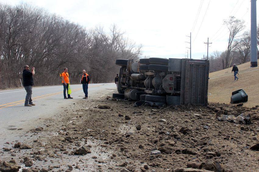 The driver of a dump truck did not sustain any injuries following an accident on U.S. Highway 75 Friday afternoon.