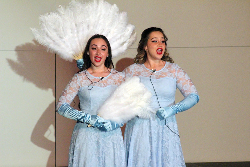 Samantha, left, and Sophie Thomas perform &quot;Sisters&quot; from &quot;White Christmas&quot; during the Fort Calhoun High School Variety Show Saturday evening.