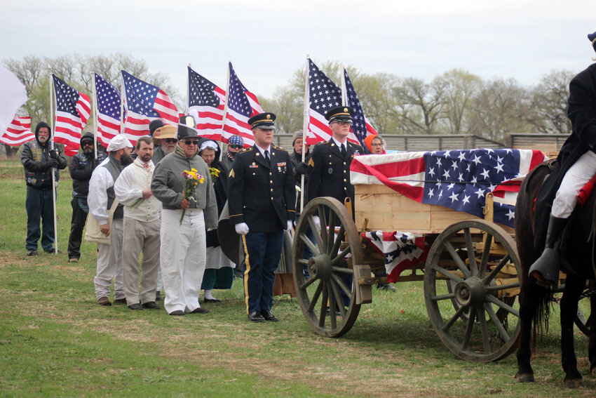 Lt. Gabriel Field's retirement ceremony was held on the 200th anniversary of his death Sunday at Fort Atkinson. Field's remains were recently discovered and given to the fort to lay him to rest in the Monument to the Deceased.