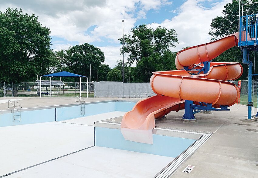 Empty now but soon to be filled, the Oakland Swimming pool plans to open its doors on May 29th.