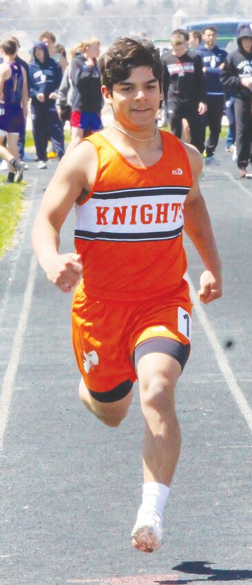 In the 200m Dash, Kyler Case had a time of 0:27.30, Luis Popoca (above) had a time of 0:28.1 and Avery Bryan had a time of 0:30.2.