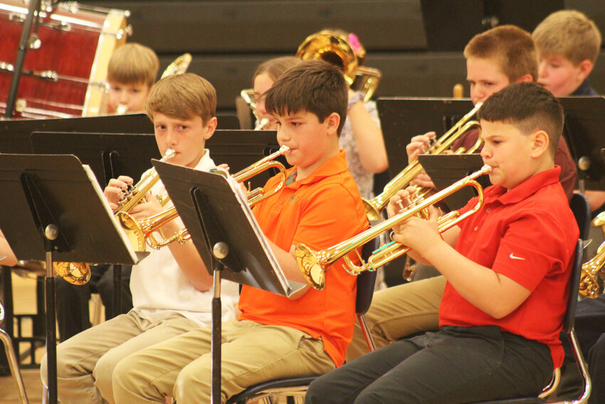 The Fort Calhoun Elementary fifth grade band performed four songs during their spring concert Thursday evening at Fort Calhoun High School.