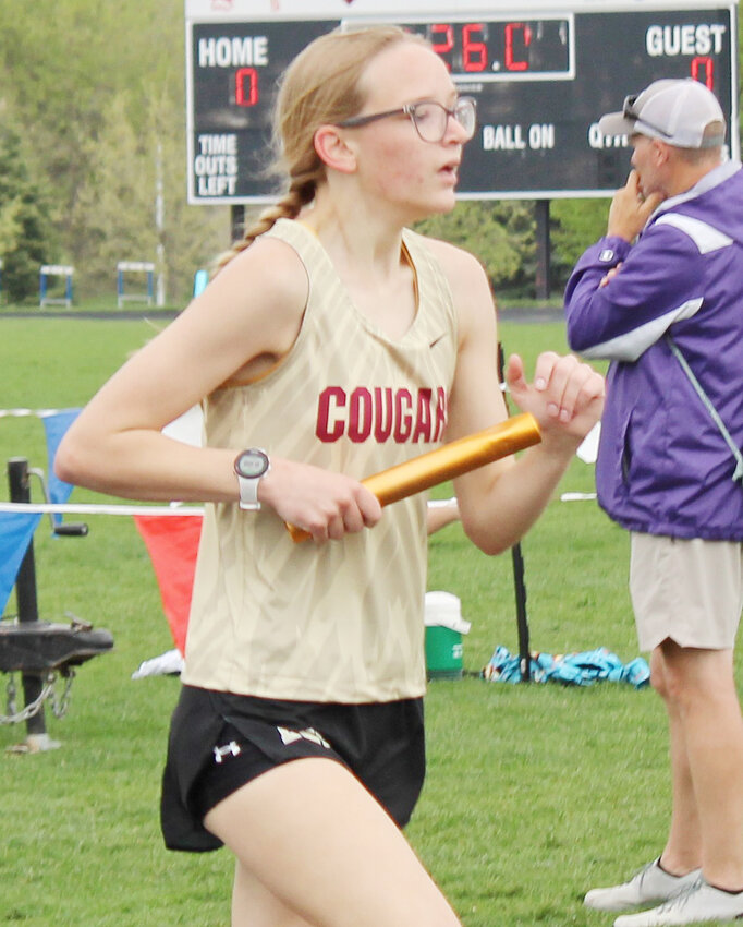 Miriel Brokaw was part of the 6th place 3200M Relay.