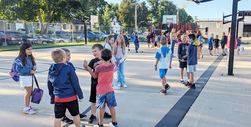 The LDNE elementary school students were happy to gather with their classmates to start the new school year.