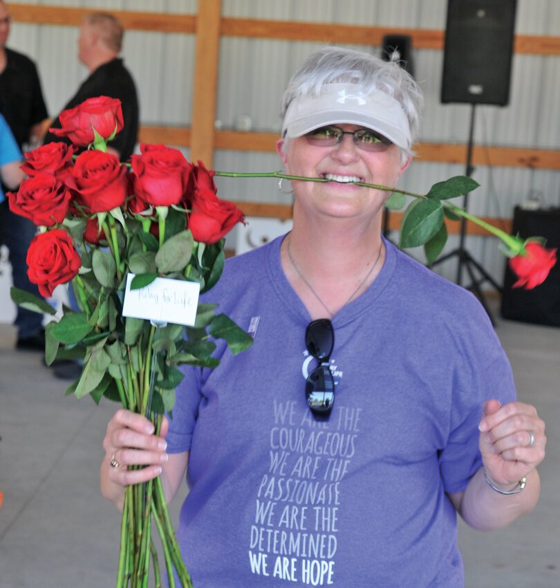 Cancer Survivor Vicki Lindberg continues to encourage others in the fight through Relay For Life of the Burt County Area..
