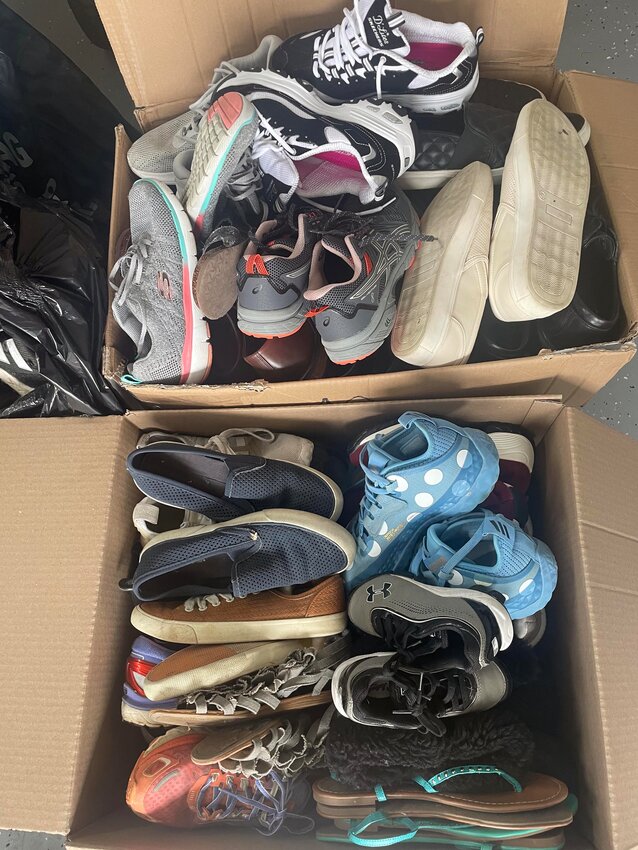 A shoe drive is being held to support the Fort Calhoun Youth Sports Organization and the girls youth basketball program, led by director Sarah O'Connor. So far, the drive has collected 150 pairs of shoes.