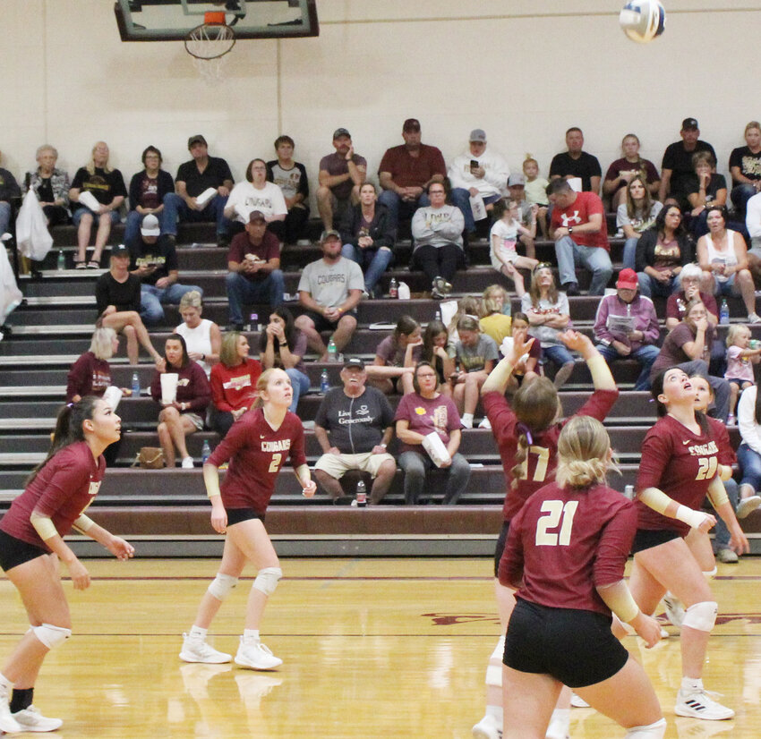 All eyes are on the ball as it was bumped and set and the next step in a spike.